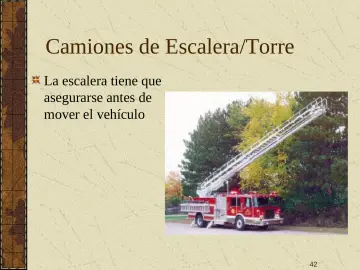 Slide 42: Camiones de Escalera/Torre