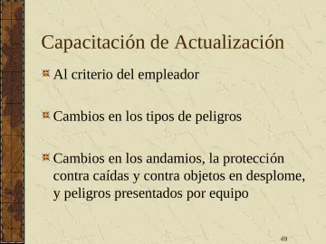 Slide 49: Capacitación de Actualización