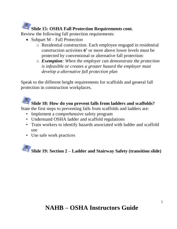 Page 6: Subpart M – Fall Protection