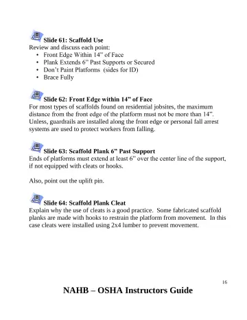 Page 17: Slide 61: Scaffold Use