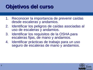 Slide 6: Objetivos del curso