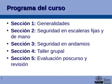 Slide 7: Programa del curso
