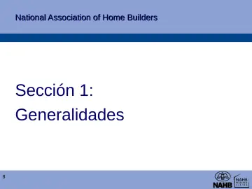 Slide 8: National Association of Home Builders