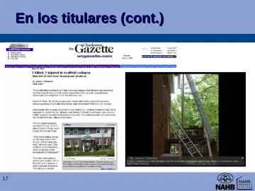 Slide 17: En los titulares (cont.)