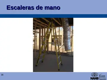 Slide 36: Escaleras de mano