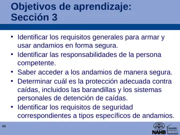 Slide 49: Objetivos de aprendizaje: Sección 3