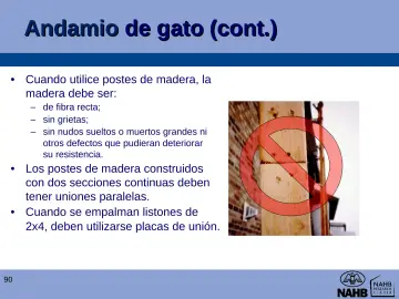 Slide 90: Andamio de gato (cont.)