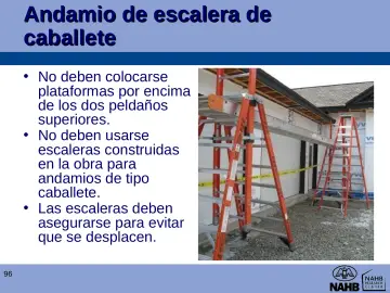 Slide 96: Andamio de escalera de caballete
