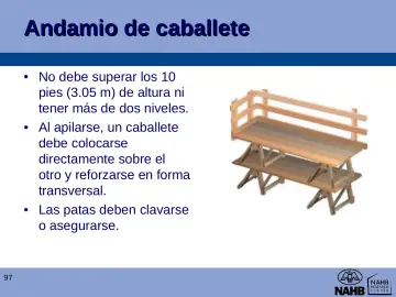 Slide 97: Andamio de caballete