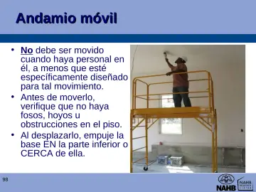 Slide 98: Andamio móvil