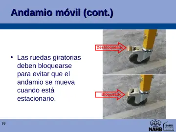 Slide 99: Andamio móvil (cont.)