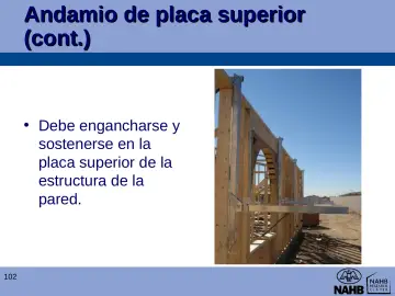 Slide 102: Andamio de placa superior (cont.)