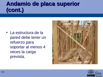 Slide 103: Andamio de placa superior (cont.)