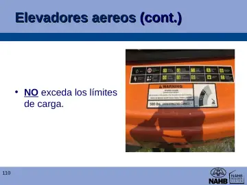 Slide 110: Elevadores aereos (cont.)
