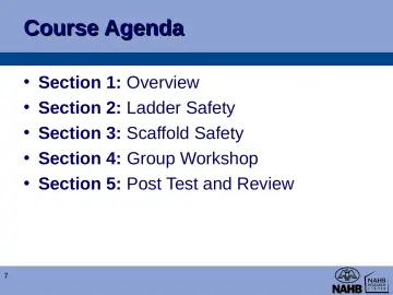 Slide 7: Course Agenda