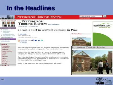 Slide 16: In the Headlines