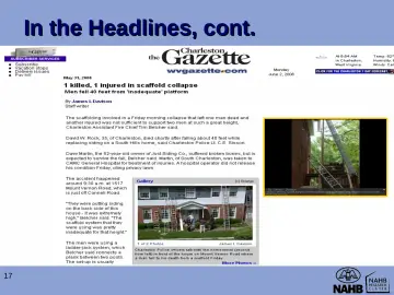 Slide 17: In the Headlines, cont.