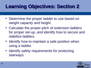 Slide 20: Learning Objectives: Section 2