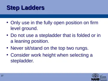 Slide 37: Step Ladders