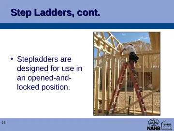 Slide 38: Step Ladders, cont.