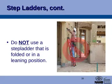 Slide 39: Step Ladders, cont.