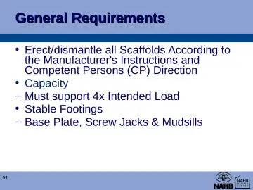 Slide 51: General Requirements