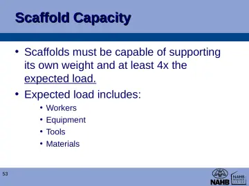 Slide 53: Scaffold Capacity
