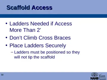 Slide 68: Scaffold Access
