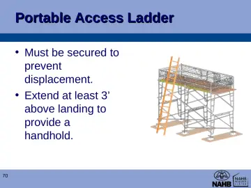Slide 70: Portable Access Ladder