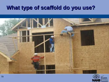 Slide 79: What type of scaffold do you use?