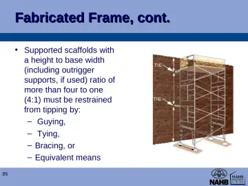 Slide 85: Fabricated Frame, cont.