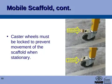 Slide 99: Mobile Scaffold, cont.