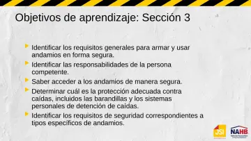 Slide 5: Objetivos de aprendizaje: Sección 3