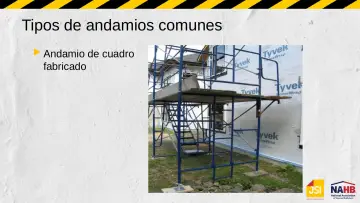 Slide 12: Tipos de andamios comunes