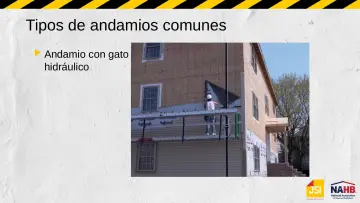 Slide 13: Tipos de andamios comunes