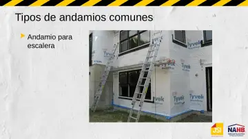 Slide 14: Tipos de andamios comunes