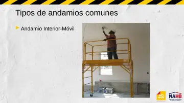 Slide 15: Tipos de andamios comunes