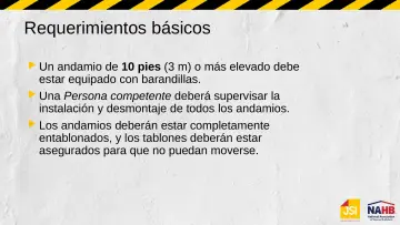 Slide 21: Requerimientos básicos