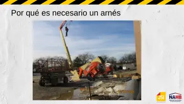 Slide 56: Por qué es necesario un arnés