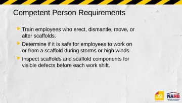 Slide 10: Competent Person Requirements