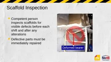 Slide 11: Scaffold Inspection