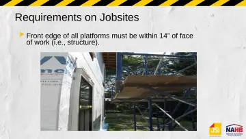 Slide 24: Requirements on Jobsites