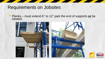 Slide 25: Requirements on Jobsites