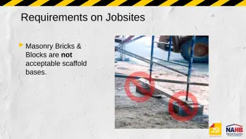 Slide 27: Requirements on Jobsites