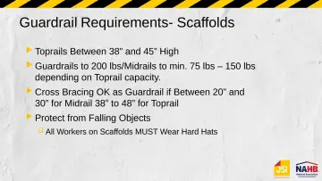 Slide 31: Guardrail Requirements- Scaffolds