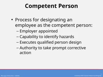 Slide 5: Competent Person