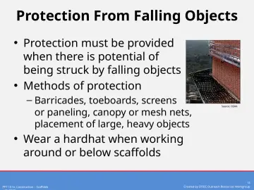 Slide 13: Protection From Falling Objects