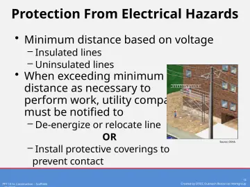 Slide 14: Protection From Electrical Hazards