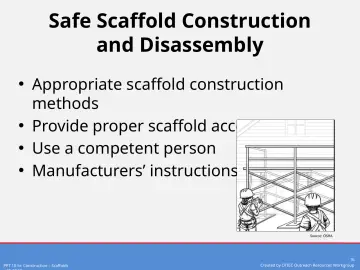 Slide 16: Safe Scaffold Construction and Disassembly