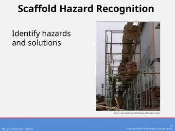 Slide 20: Scaffold Hazard Recognition